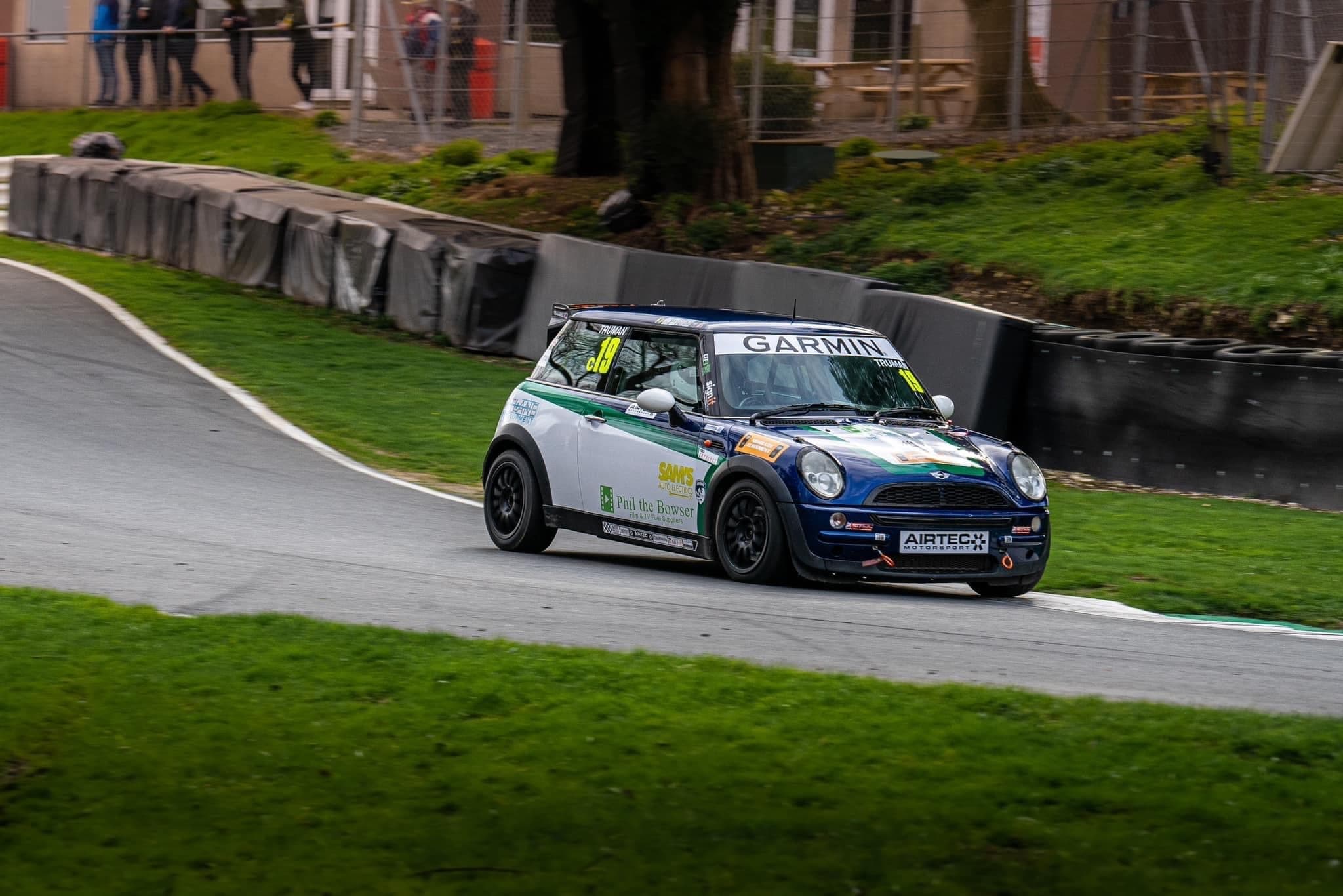 Under the tree's on a perfect spring evening at Cadwell park